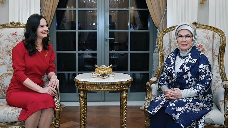 Emine Erdoğan, Karadağ Devlet Başkanının eşi Milatovic ile bir araya geldi