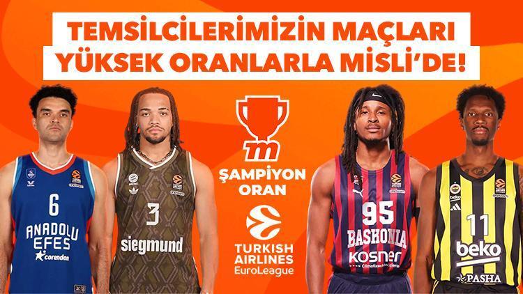 EuroLeaguede Türk gecesi Fenerbahçe ve Anadolu Efesin maçlarından tüm detaylar ve Şampiyon Oranlar burada...