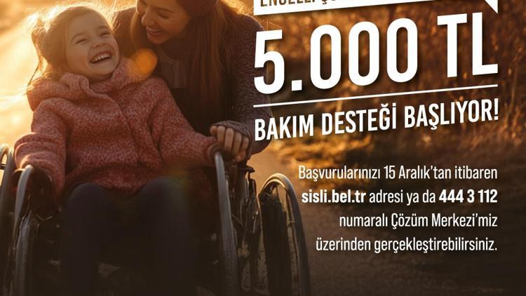 Şişli Belediyesi’nden engelli çocuğu olan annelere 5 bin liralık destek