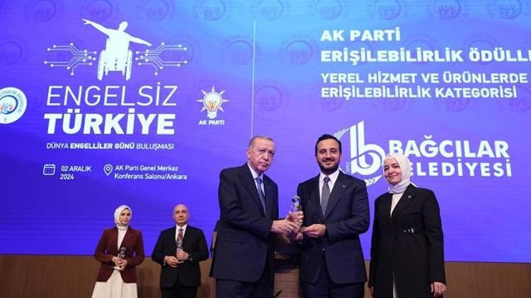 Cumhurbaşkanı Erdoğan’dan Bağcılar Belediyesi’ne ‘Erişilebilirlik’ ödülü