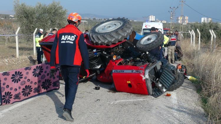 Kiliste devrilen traktörün sürücüsü öldü