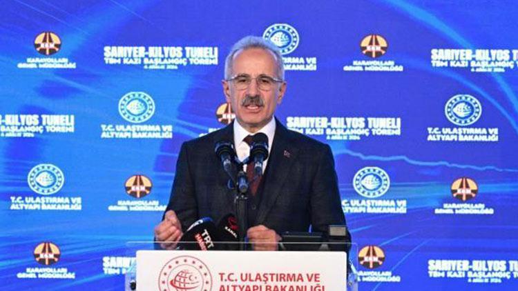 Ulaştırma ve Altyapı Bakanı Abdulkadir Uraloğlu: Sarıyer-Kilyos arası 5 dakikaya inecek