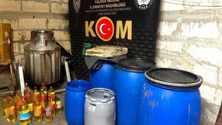 Yalovada, 68 litre sahte içki ele geçirildi; 3 gözaltı