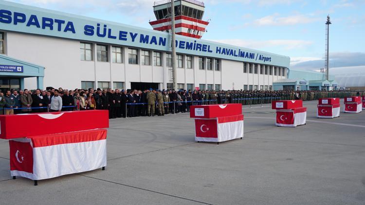 Helikopter kazası şehitleri, törenle memleketlerine uğurlandı