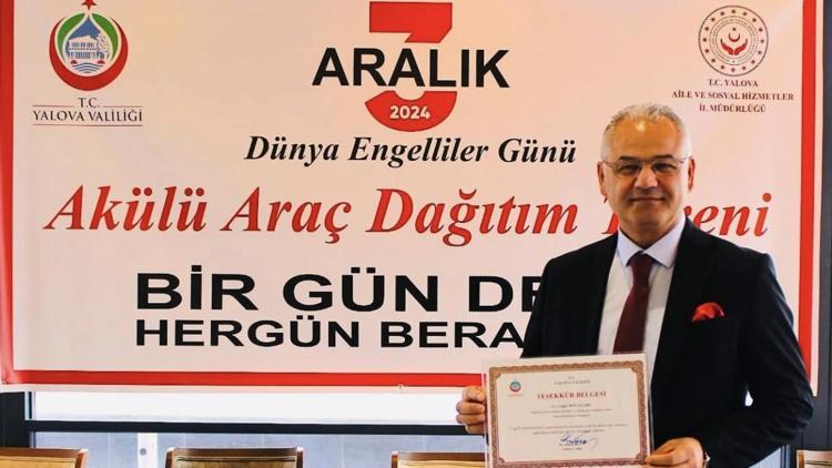 Yalova Valisi’nden Avrupa El Ele Vakfı Başkanı’na teşekkür