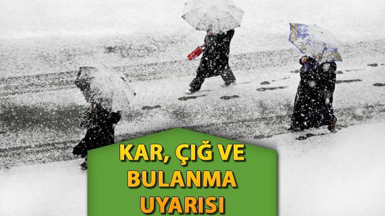 Meteorolojiden kar, buzlanma, don ve çığ uyarısı Bugün hava durumu nasıl 16 Aralık Pazartesi hava durumu raporu