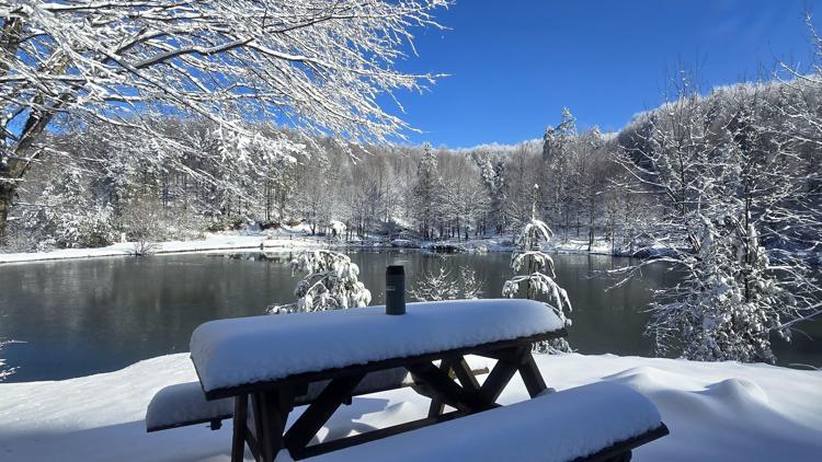 Düzcede adrenalin tutkunları karda safari yaptı