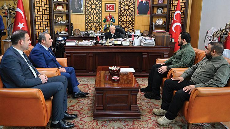 MHP Lideri Bahçeli Suriyeden gelen heyeti kabul etti