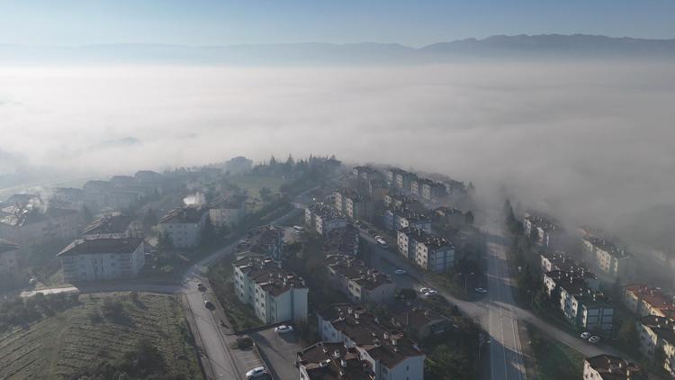 Düzcede sis etkili oldu