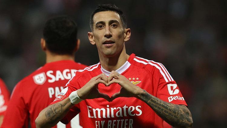 Benfica, Di Marianın golleriyle kazandı Kerem Aktürkoğlu ve Orkun Kökçü...