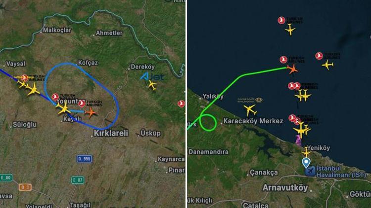 İstanbul’da uçaklar, Cümülonimbus bulutları nedeniyle havada tur atıyor