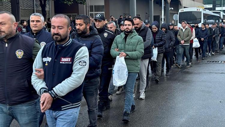 Mersindeki Zincir operasyonunda 114 şüpheli yakalanandı