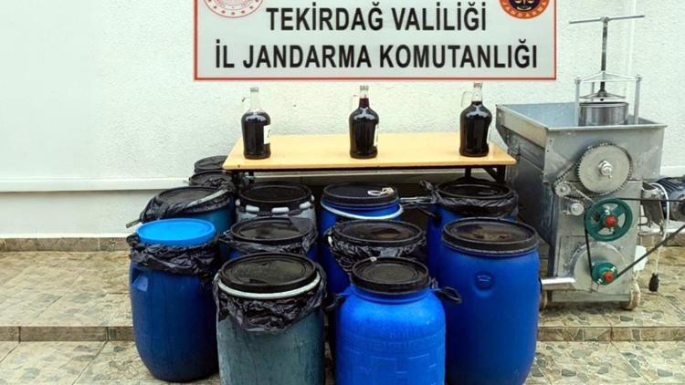 Tekirdağda 399 litre sahte şarap ele geçirildi