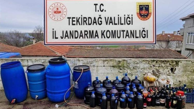 Tekirdağda 2 bin 471 litre sahte ve kaçak içki ele geçirildi