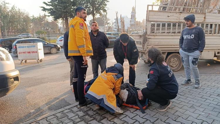 Adıyamanda kamyonetle çarpışan motosiklet sürücüsü yaralandı