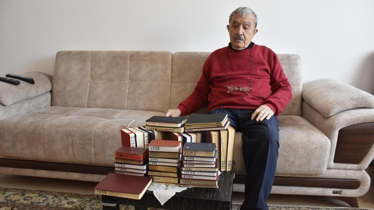 46 yıldır aralıksız yazdığı günlükle, geçmişe ışık tutuyor