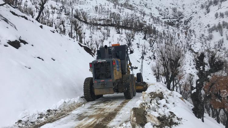 Diyarbakırda kar nedeniyle kapanan mahalle yolları açıldı