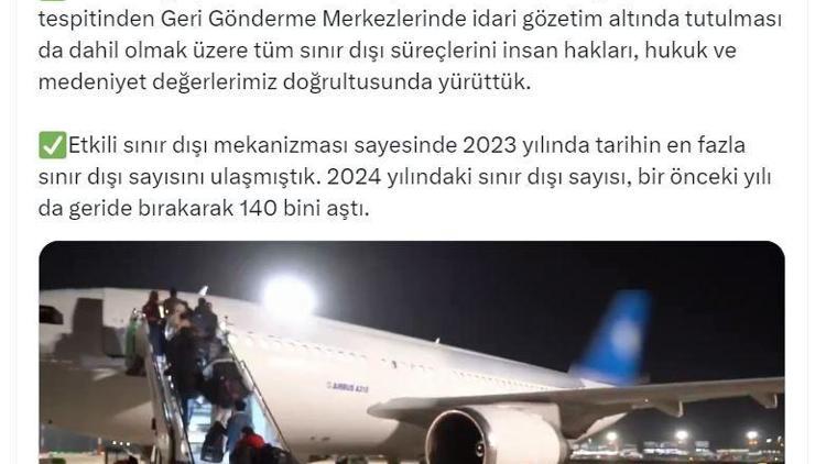 Göç İdaresi Başkanlığı: 140 binden fazla düzensiz göçmen sınır dışı edildi