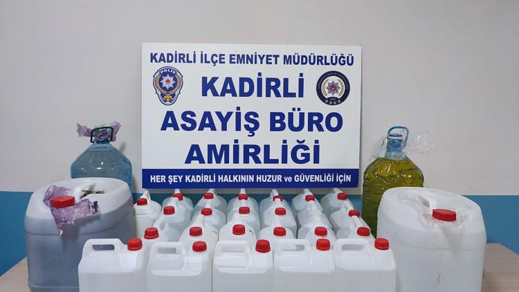 Osmaniyede sahte içki üreten 1 kişi tutuklandı