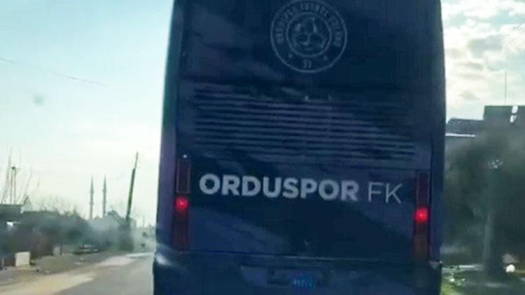 Suriyede görülen Orduspor takım otobüsü için açıklama geldi