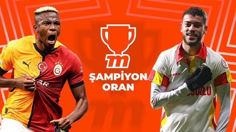 Galatasarayın konuğu Göztepe Şampiyon Oran farkıyla yüksek oranlar Mislide...