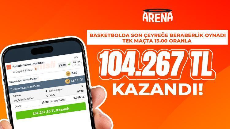 Ömer Faruk Yurtseven son basketi attı… Panathinaikos – Partizan maçında beraberliği bilen Misli üyesi 104.267 TL kazandı