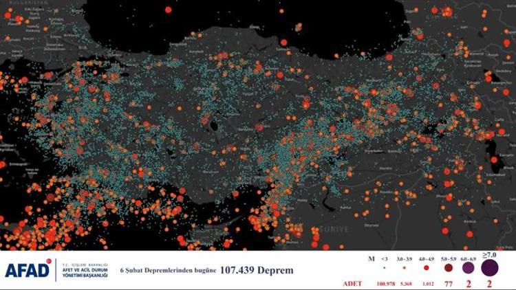 AFAD açıkladı: Türkiye ve yakın çevresinde 2 yılda 107 bin deprem meydana geldi