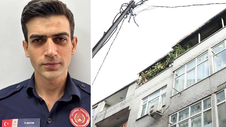 Esenler'de yang�na m�dahale s�ras�nda y�ksekten d��en itfaiye eri Furkan Say�n �ehit oldu