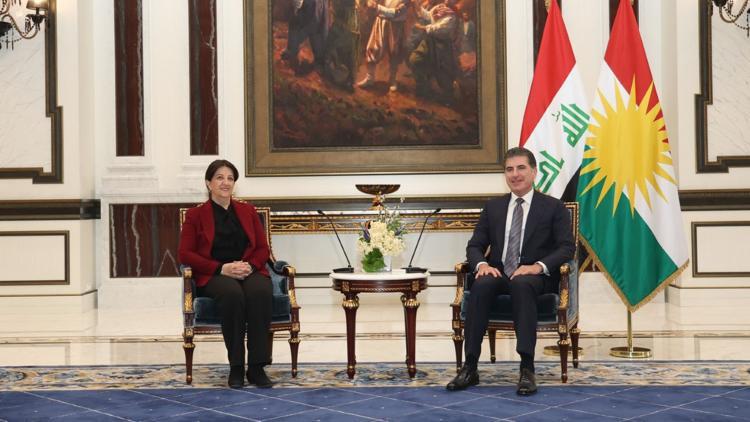DEM Parti heyeti Erbil’de IKBY Başkanı Barzani ile görüştü