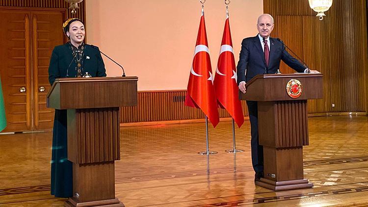 Numan Kurtulmuş, Türkmenistan Meclis Başkanı ile bir araya geldi