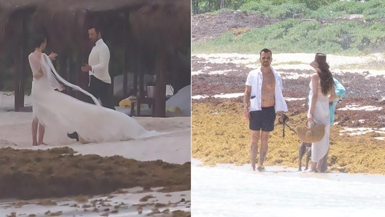 Bikinisini çıkarıp gelinliğini giydi… Tatil arası sürpriz düğün… Gizlice evlendiler
