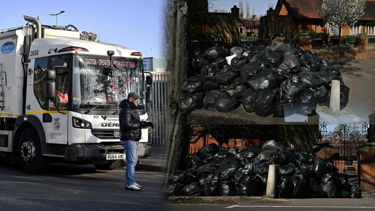 İngiltere’de grev krizi Sokaklarda 17 bin ton çöp birikti
