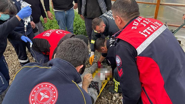 Burdurda korkunç olay Bacağını çapa makinesine kaptırdı