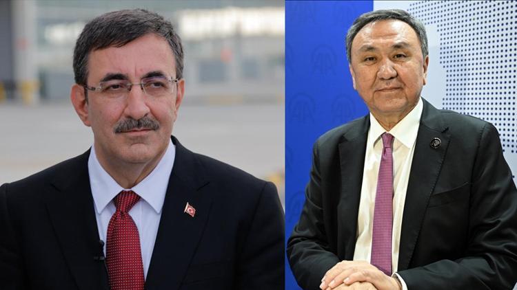 Cumhurbaşkanı Yardımcısı Yılmaz, TDT Genel Sekreteri Ömüraliyevi kabul etti