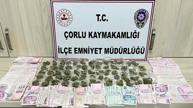 Çorluda yakalanan uyuşturucu satıcısı tutuklandı