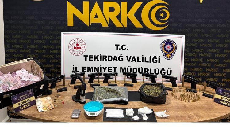 Tekirdağdaki uyuşturucu ve silah operasyonunda 2 tutuklama