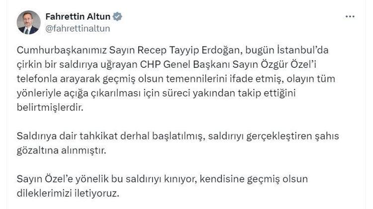 Cumhurbaşkanı Erdoğandan Özele geçmiş olsun telefonu
