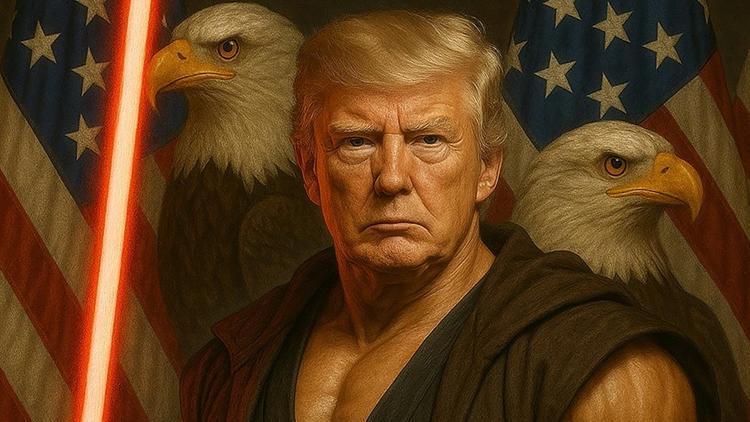 Beyaz Saraydan dikkat çeken paylaşım: Trump Star Wars filmindeki savaşçı karakterlere benzetildi