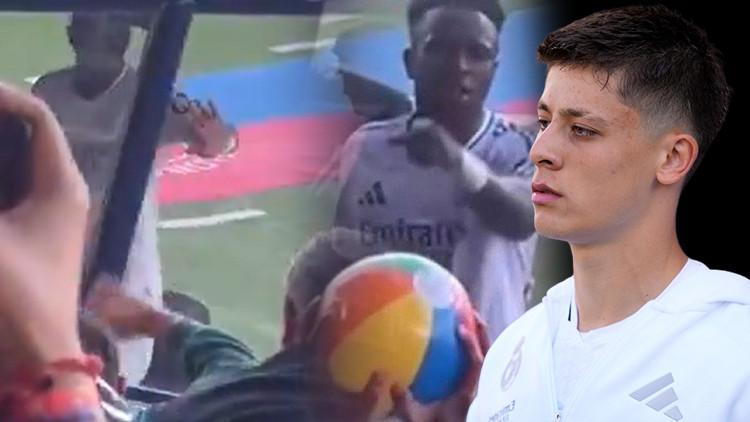 Arda Gülerin ilk 11 başladığı El Clasicoda olay Tribünde plaj topunu görünce kendini kaybetti