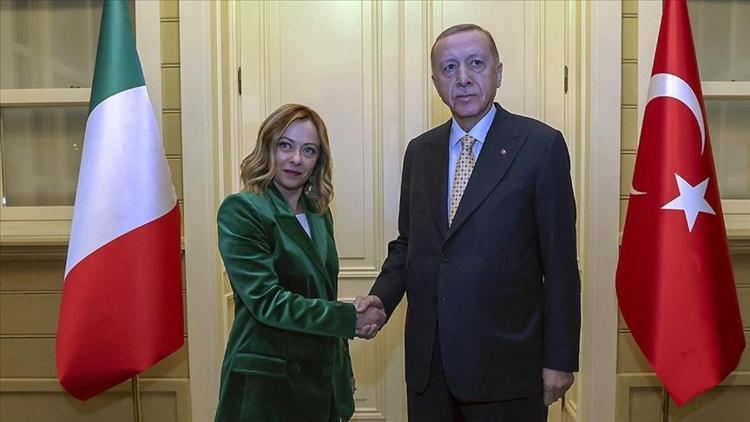 Cumhurbaşkanı Erdoğan, İtalya Başbakanı Meloni ile görüştü... Meloniden teşekkür