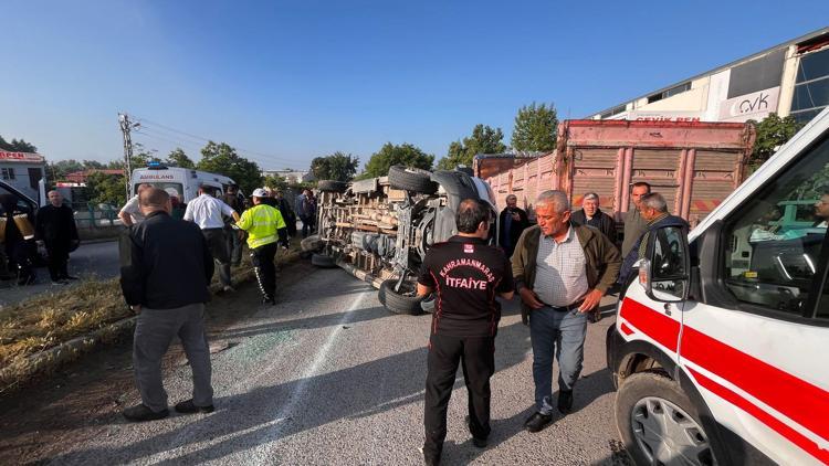 Kahramanmaraş’ta işçi servis minibüsü ile otomobil çarpıştı; 12 yaralı