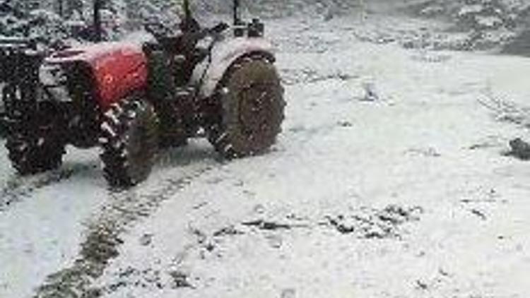 Çorumda mayısta kar yağışı