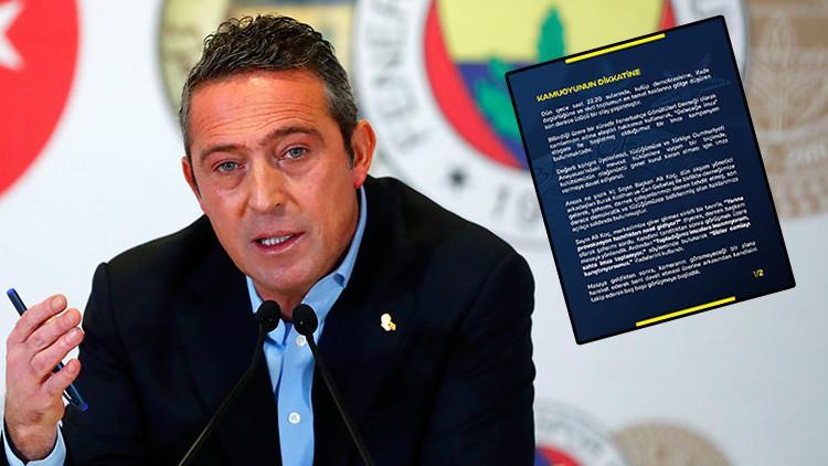 Fenerbahçeden tehdit iddiasına yanıt: Tüm iddialar asılsız, temelsiz ve gerçeği yansıtmamaktadır