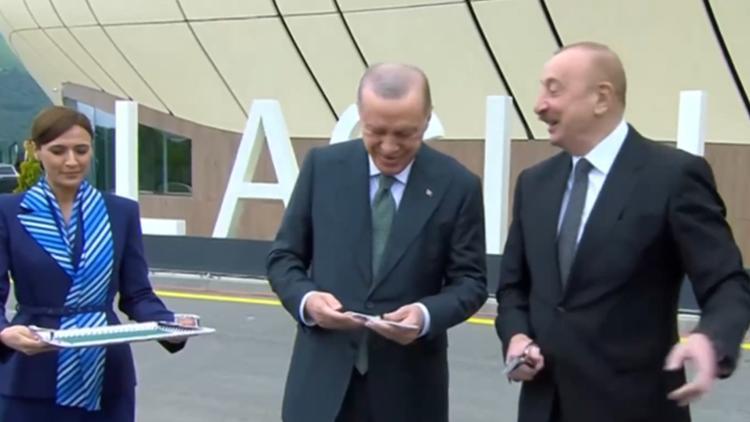Cumhurbaşkanı Erdoğan, Laçın Havalimanının açılışını yaptı