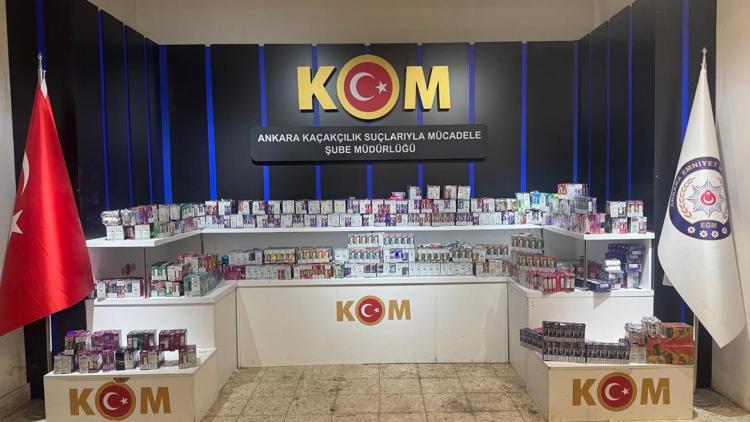 Ankarada 3 bin kaçak elektronik sigara ele geçirildi