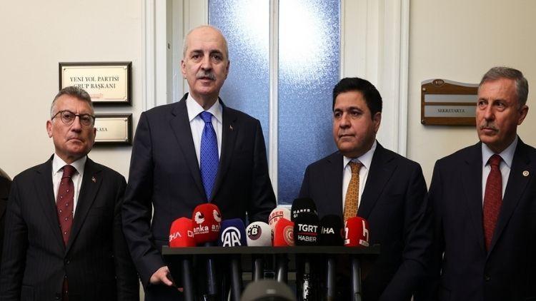 TBMM Başkanı Kurtulmuş, Yeni Yol grubunu ve HÜDA-PAR Başkanını ziyaret etti