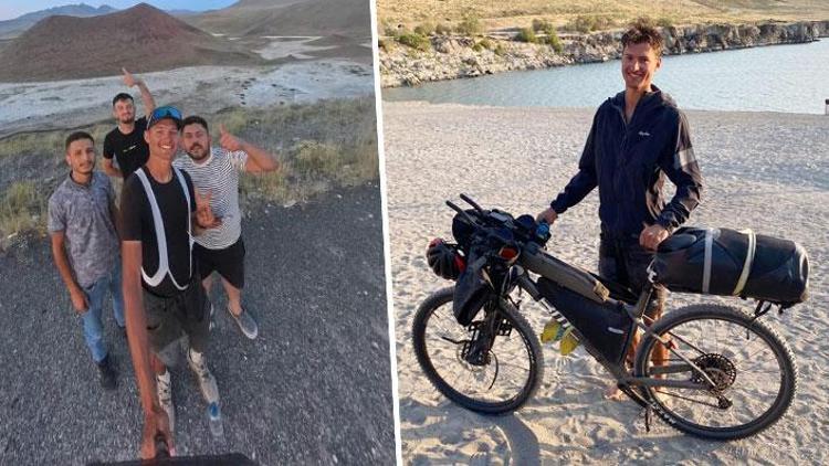 Alman bisikletçi Karapınar’da mola verdi