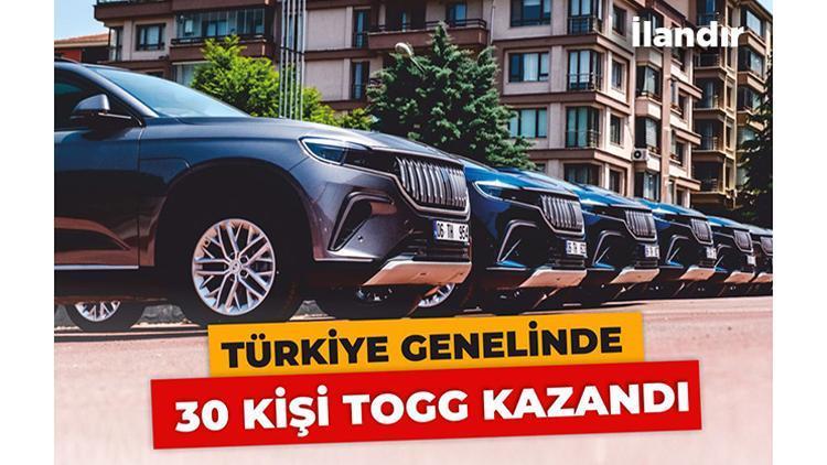 Türkiye genelinde 30 kişi TOGG kazandı