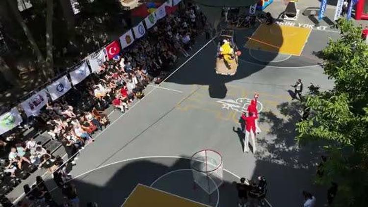 Balondan basket attılar