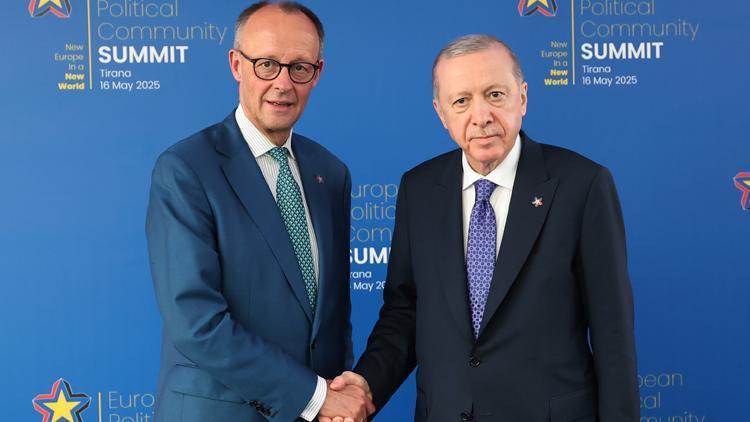 Son dakika.. Cumhurbaşkanı Erdoğan, Almanya Başbakanı Friedrich Merz ile görüştü
